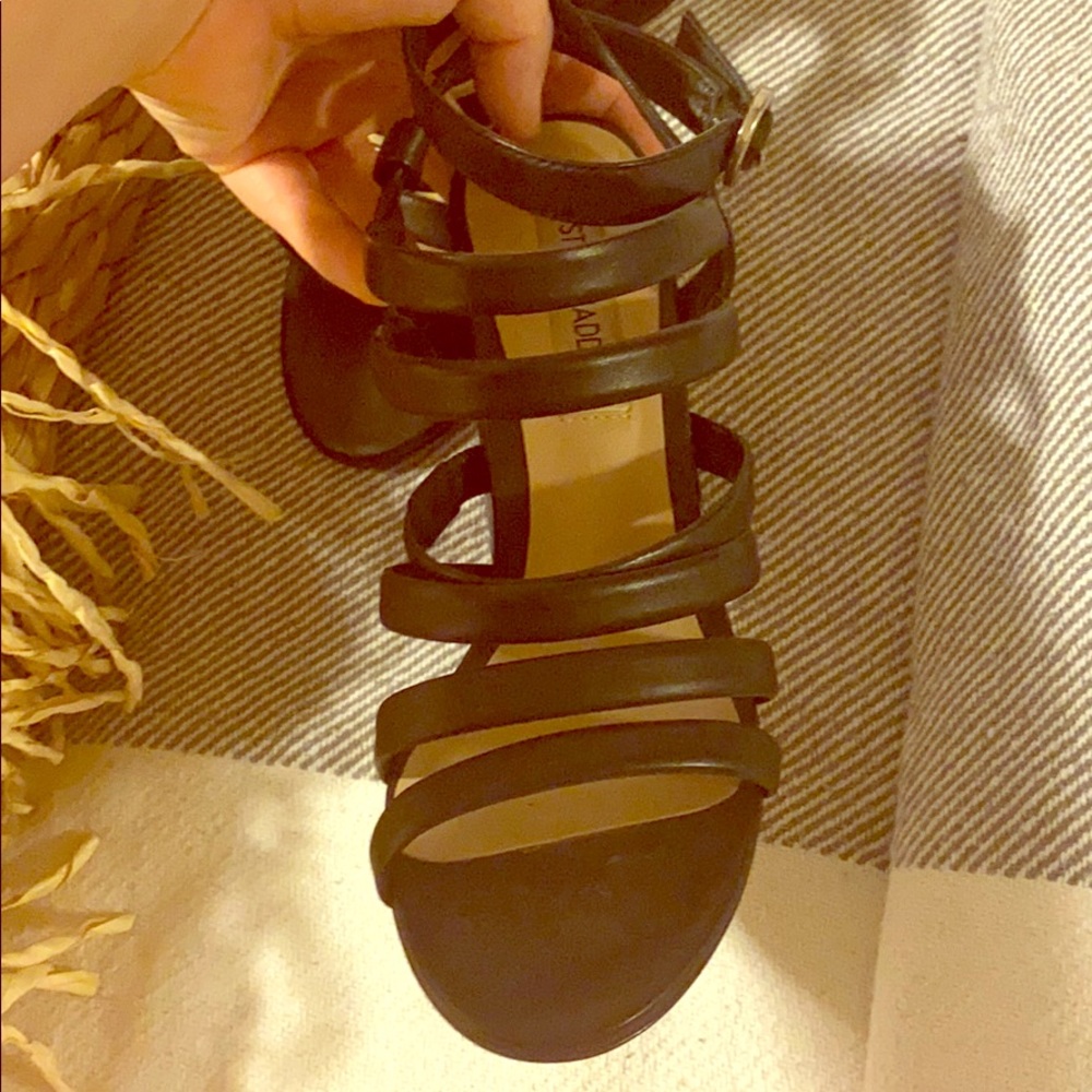 Steve Madden Black Strappy Heels